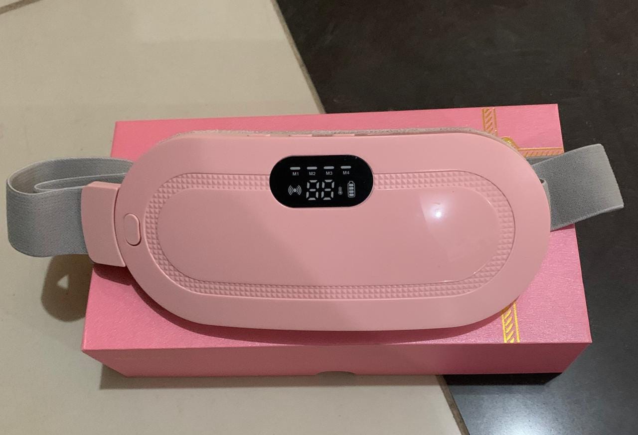 Period Cramp Relief Belt – Portable Electric Menstrual Heating Pad with Massager| Warm Compress for Menstrual Pain, Back Pain & Abdominal Relief