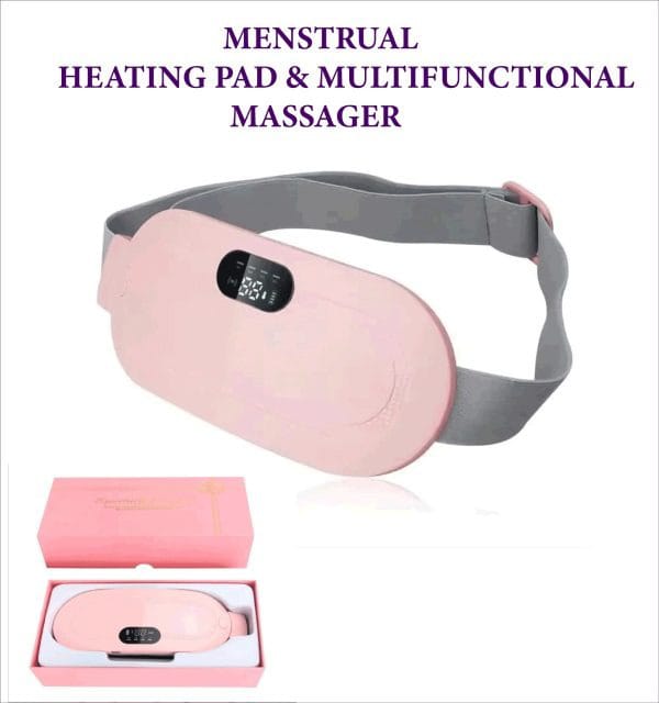 Period Cramp Relief Belt – Portable Electric Menstrual Heating Pad with Massager| Warm Compress for Menstrual Pain, Back Pain & Abdominal Relief